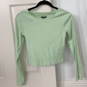 girls small lime green long sleeve shirt!